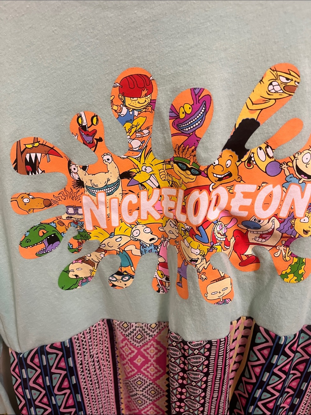 Nickelodeon Mint Green Top with Patterned Aztec Maxi Skirt - Picture 3 of 6
